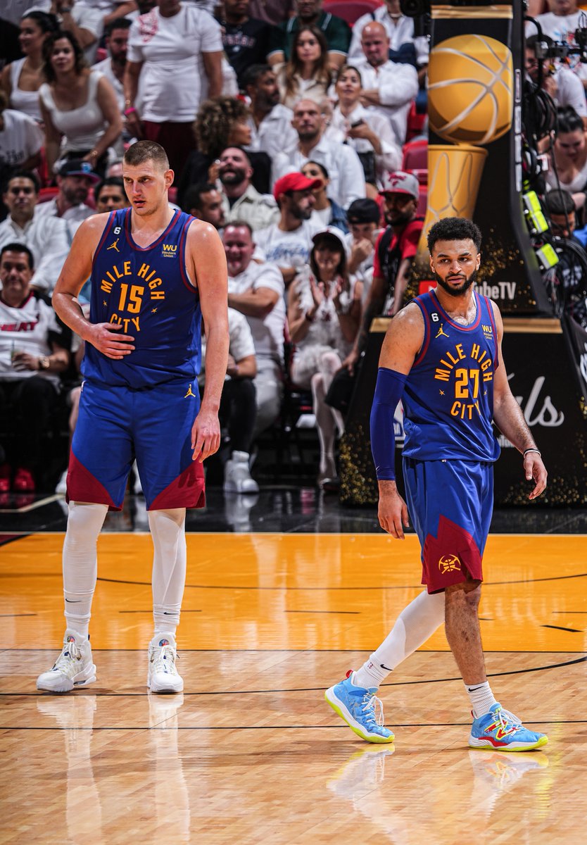 JayKnicky's tweet image. Nikola Jokic and Jamal Murray become the first duo in NBA Finals history to each record a triple-double in the same game!

Nikola Jokic:
34 Points
21 Rebounds
10 Assists

Jamal Murray:
34 Points
10 Rebounds
10 Assists! 

Best duo in the league, without question!