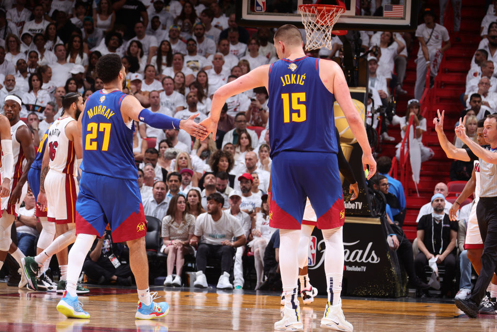 ESPNInsights's tweet image. Jamal Murray &amp;amp; Nikola Jokic are the 1st teammates in NBA history (reg. season or playoffs) to each record 30-pt triple-doubles in the same game.

They are also the 1st teammates to each have 30 pts &amp;amp; 10 ast in the same playoff game since Clyde Drexler &amp;amp; Terry Porter in 1992.