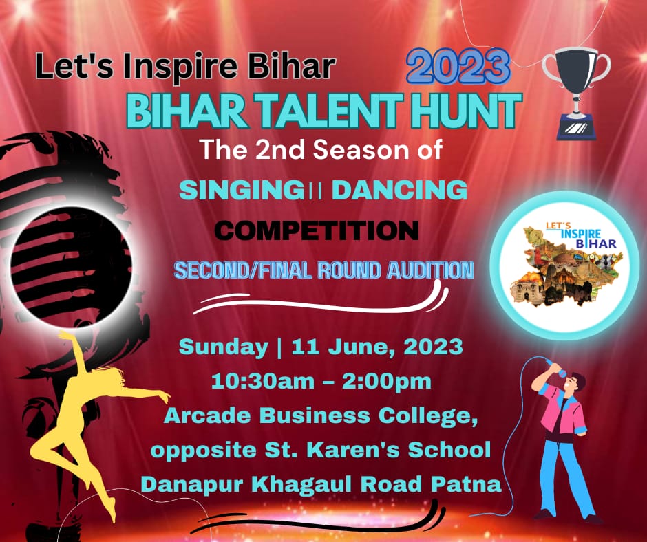 lib_central's tweet photo. *Bihar Talent Hunt* प्रतियोगिता के हम दूसरे पड़ाव पर हैं और इस बार अवसर है अनेक प्रतिभाओं से सन्मुख होने का जो गायन और नृत्य के क्षेत्र में अपनी विशिष्ट योग्यता रखते हैं। प्रतियोगिता का अंतिम राउंड 11 जून, 2023 को निर्धारित इस अवसर पर आप सादर आमंत्रित हैं। 

@vikasvaibhavips https://t.co/tX4t93lf9Q