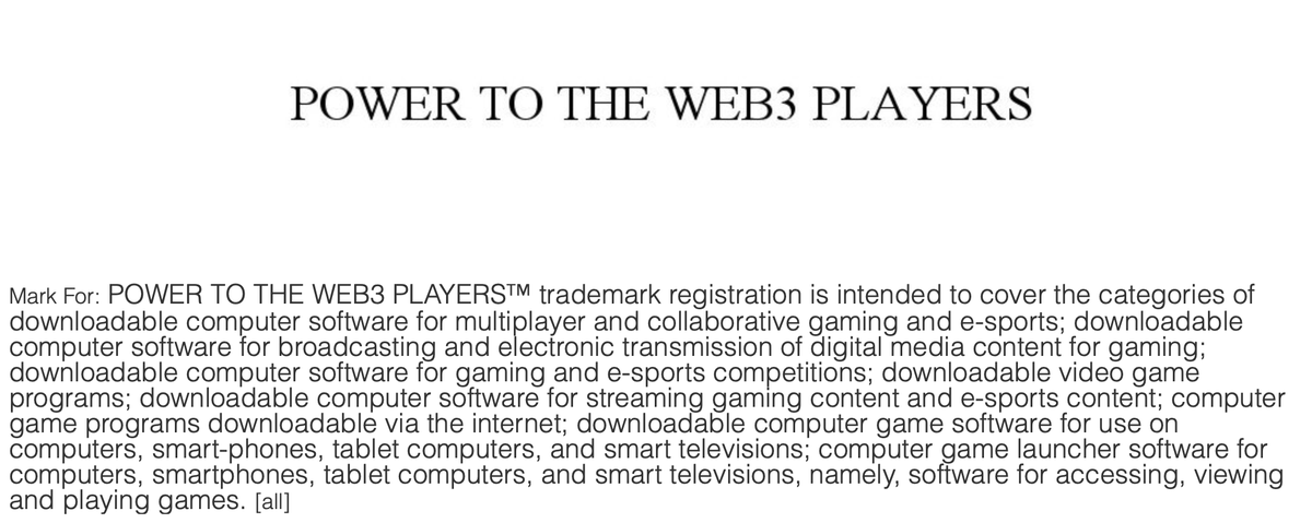 1) Major news #Gamestop has TM approved on 6/5/23 for 'Power to the Web 3 Players'
📌Gamestop intends to Develop a rival to #Twitch based on their Blockchain platform with Streaming of audio/visual material in the nature of gaming and esports via a global computer Platform