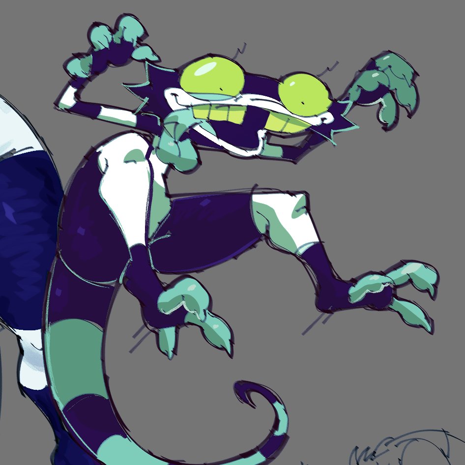 DymeArachnyd's tweet photo. 🐸about my (MASCOT)💙

Name: Rae
Gender: She/Her
Species: Pinstriped Poker
Fave Color: Red
Weird Fact: Learned english from listening to a radio station lead by a southern pastor, why she has a southern accent when speaking English
Best Quality: Very sociable
Dislikes: Fire! :( https://t.co/ZAOfAPjiHN