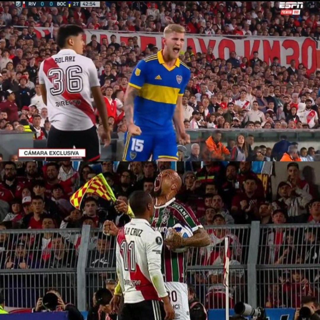 Sigan festejando laterales... <a href="/BocaJrsOficial/">Boca Juniors</a> <a href="/FluminenseFC/">Fluminense F.C.</a> 

Jajaja!