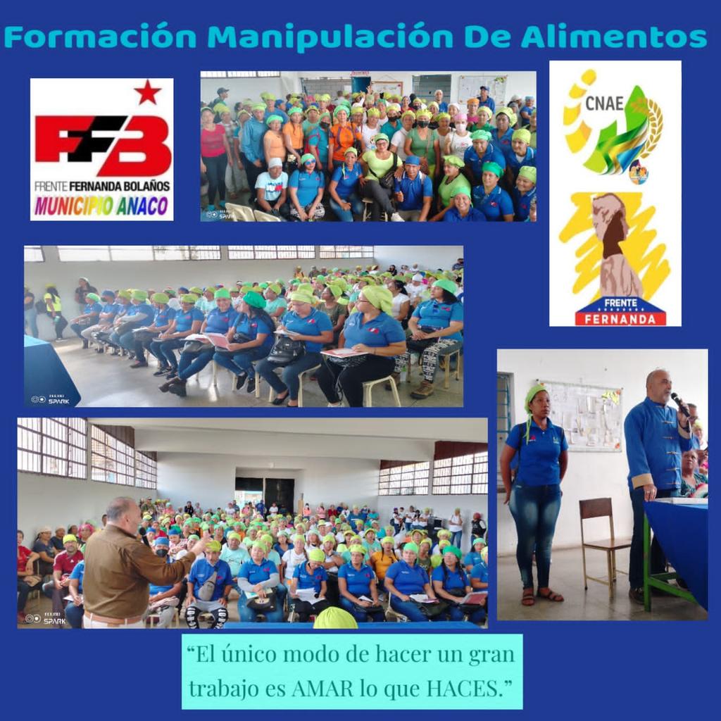 #07Junio | Todos juntos en formación 🧑🏻‍🍳👩🏻‍🍳🇻🇪
242 cocineras y cocineros de la patria recibieron hoy formación de Manipulación de alimentos en el municipio #ANACO, Estado Anzoátegui. 📝👩🏻‍🍳

@_LaAvanzadora 
@cdceanzoategui 
@MinAlimenVen 

#VenezuelaEsUnionYCooperación