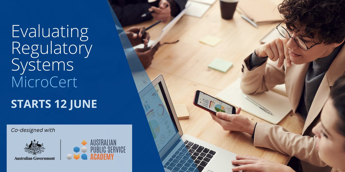 Don't miss out on Evaluating Regulatory Systems MicroCert starting next week! Developed for regulatory practitioners who are looking to upskill in a core capability domain for public sector regulatory practice. ENROL NOW: study.unimelb.edu.au/find/microcred…
