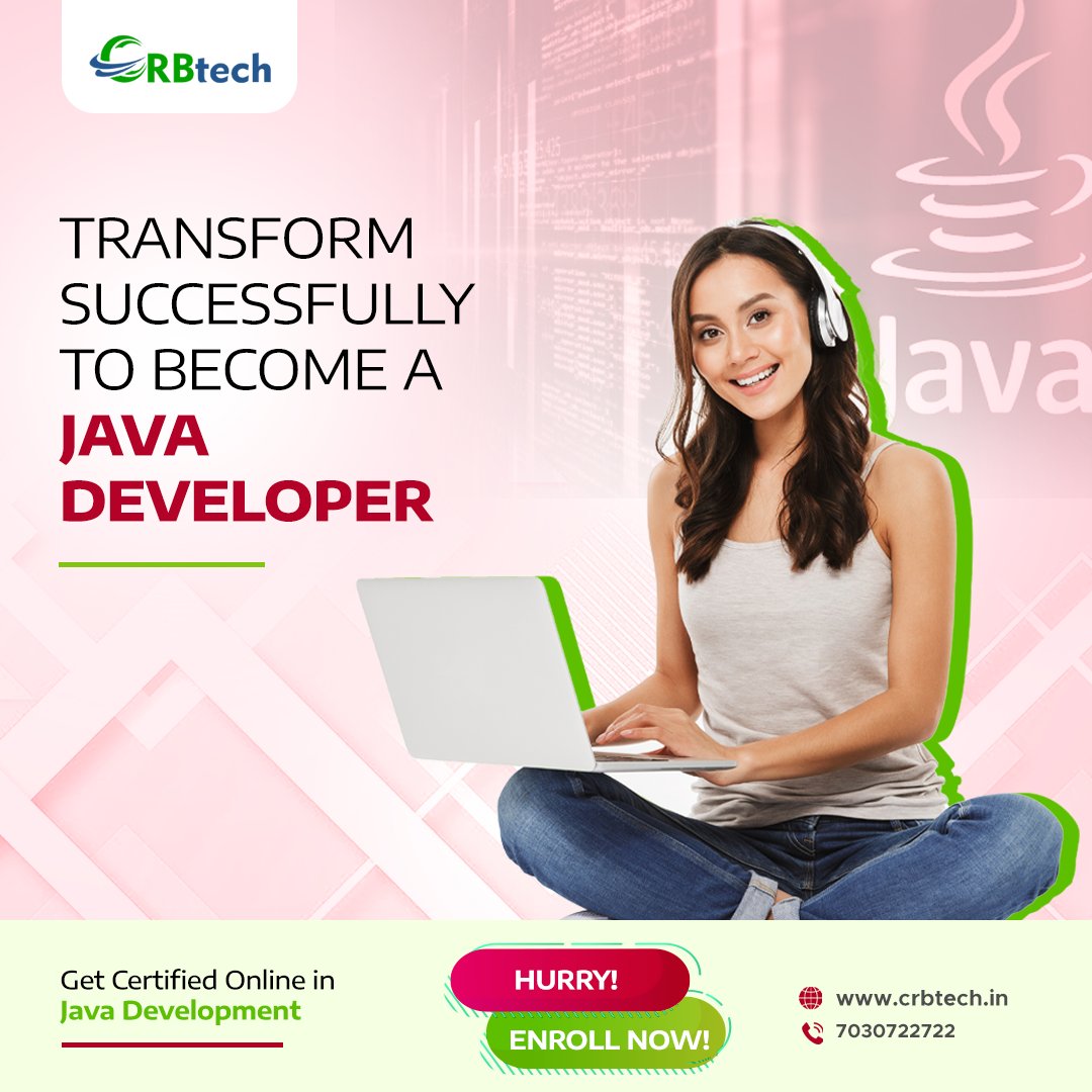CRB_Tech's tweet image. Learn the most in-demand web development programming language of 2021. Become a certified Java Programming language expert from home.
For more details call 7030722722 or visit crbtech.in
#JavaCourse #JavaOnlineCourse #BestJavaCourse #AdvanceJavaCourse