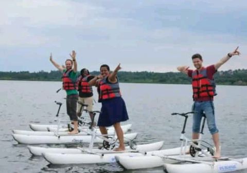 Come at the source of the River Nile Jinja and enjoy the water bikes