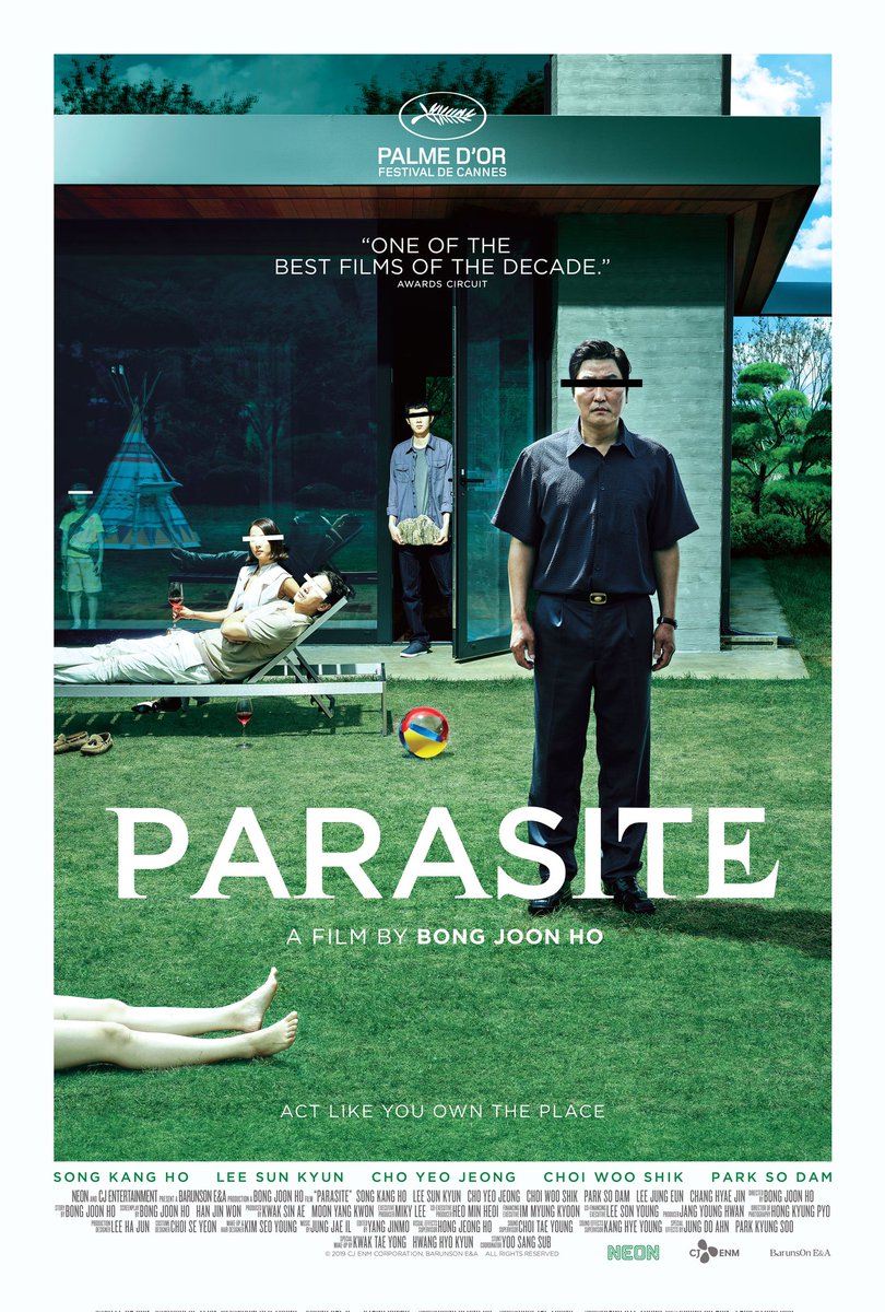 Some Weekend movies recommendations 🍿🎬.

1. Parasite.