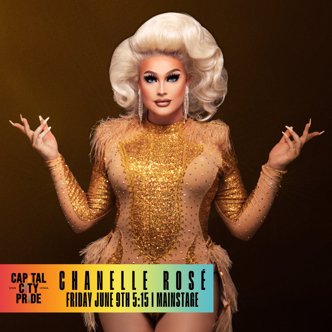 heyitschannnn's tweet photo. Friday night in Des Moines! Join us at Capital City Pride! π³οΈβπ
You can catch me opening PrideFest at 5:15, just before Sheila E & @trixiemattel !
#DSMPride #CapitalCityPride https://t.co/7EWk7cLfNo