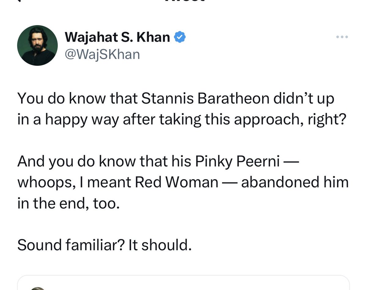 Sarakhwn's tweet photo. @agentjay2009 @WajSKhan He plays both side this is what he wrote about Bushra bibi, compared her to a concubine. https://t.co/36sXrzjDAY