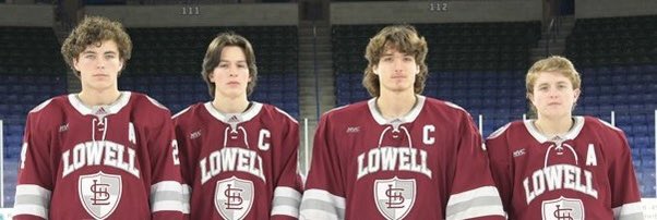 Congratulations to our seniors: #8 Sean Lesniak, #12 Thomas Woodlock, #24 Jack Geary and #31 Aidan Lavoie on their graduation from Lowell High School.  Thank for representing our school and city with class. #rowtheboat