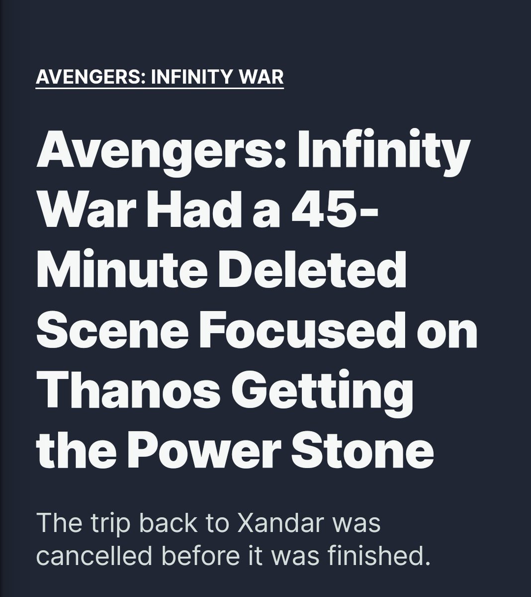 ✨Post infinity saga it was a perfect time to revisit xandar and see what thanos has done to it but it didn't happen until very recent a news came out that a Nova special is being developed and maybe they can repurpose the cut scenes of xandar from infinity war and put it  there