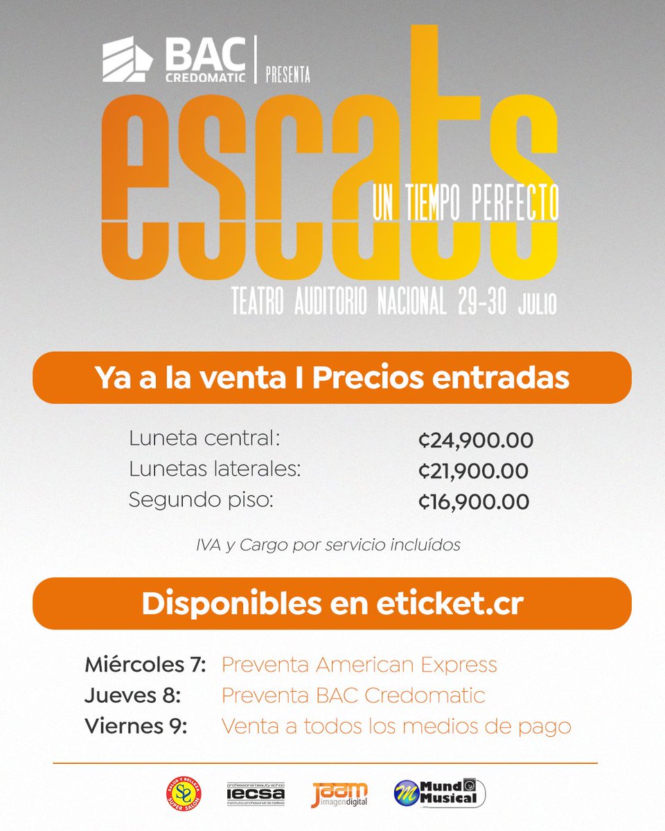 Ya están a la venta las entradas. Qué alegría.