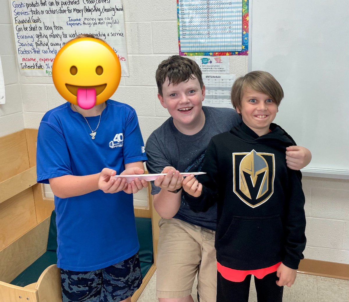 We held the Airplane Extravaganza today! ✈️ 

Students used their knowledge of the principles of flight to create 5 different airplanes. There were awards for furthest flight and best decorated.
