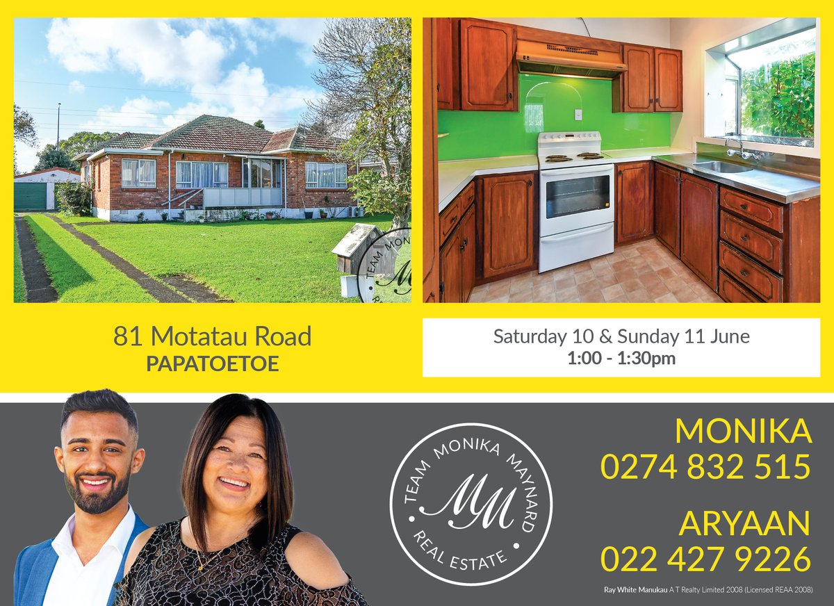 MaynardMonika's tweet photo. 🔑 𝗢𝗣𝗘𝗡 𝗛𝗢𝗠𝗘𝗦 this weekend

For more information, click on the link below (or go to the link in my Instagram bio):

📌 81 Motatau Road, Papatoetoe
ᴡᴇʙʟɪɴᴋ https://t.co/6FOEdZMtqr https://t.co/7PB4aHgtqW