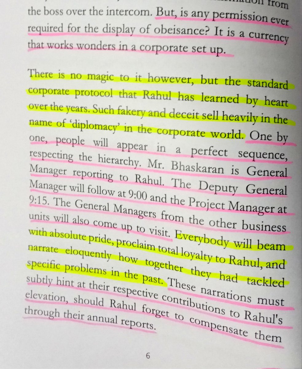 Do you feel the manager and boss can sense the fakery & flattery of employees? 🤑

#books #readingnow