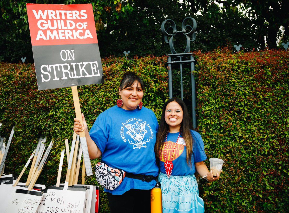 Photos from our NAIWC Native Picket today #WGAStrike
