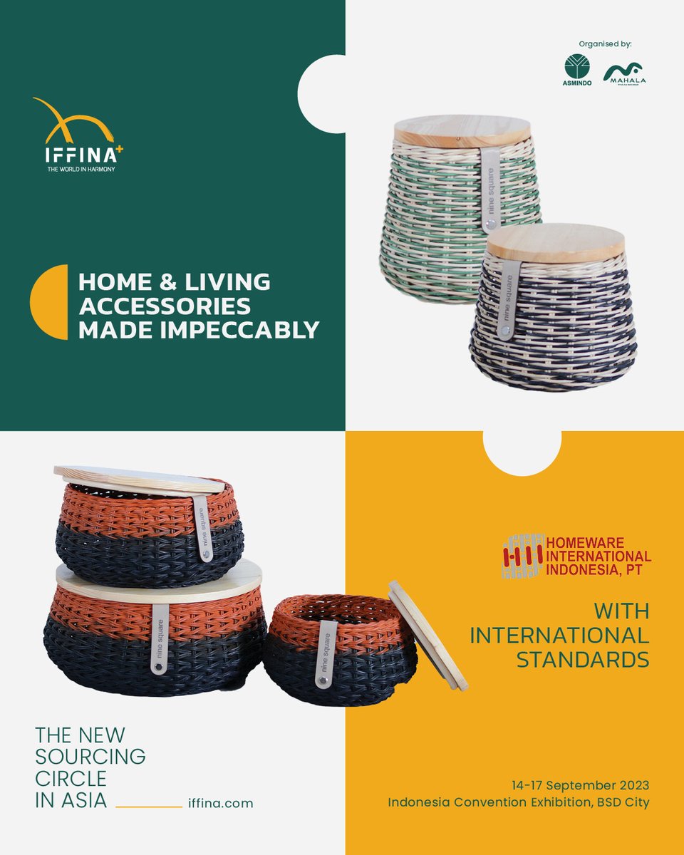 Presenting high quality home & living accessory products over years, PT Homeware International Indonesia is joining us as an exhibitor in IFFINA 2023.

#IFFINA2023
#hospitalityevent
#internationalfurnitureexhibition
#IndonesiaFurniture #internationalfurnitureshow #furnitureexpo