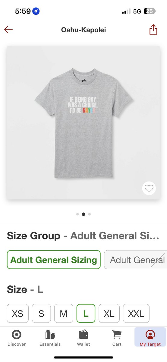abareng's tweet photo. @Target I was excited to wear my pride shirt that I ordered online. Just received it. Now, I’m bummed I can’t wear it. 
That’s not what I ordered. https://t.co/xjvfvLcuG8