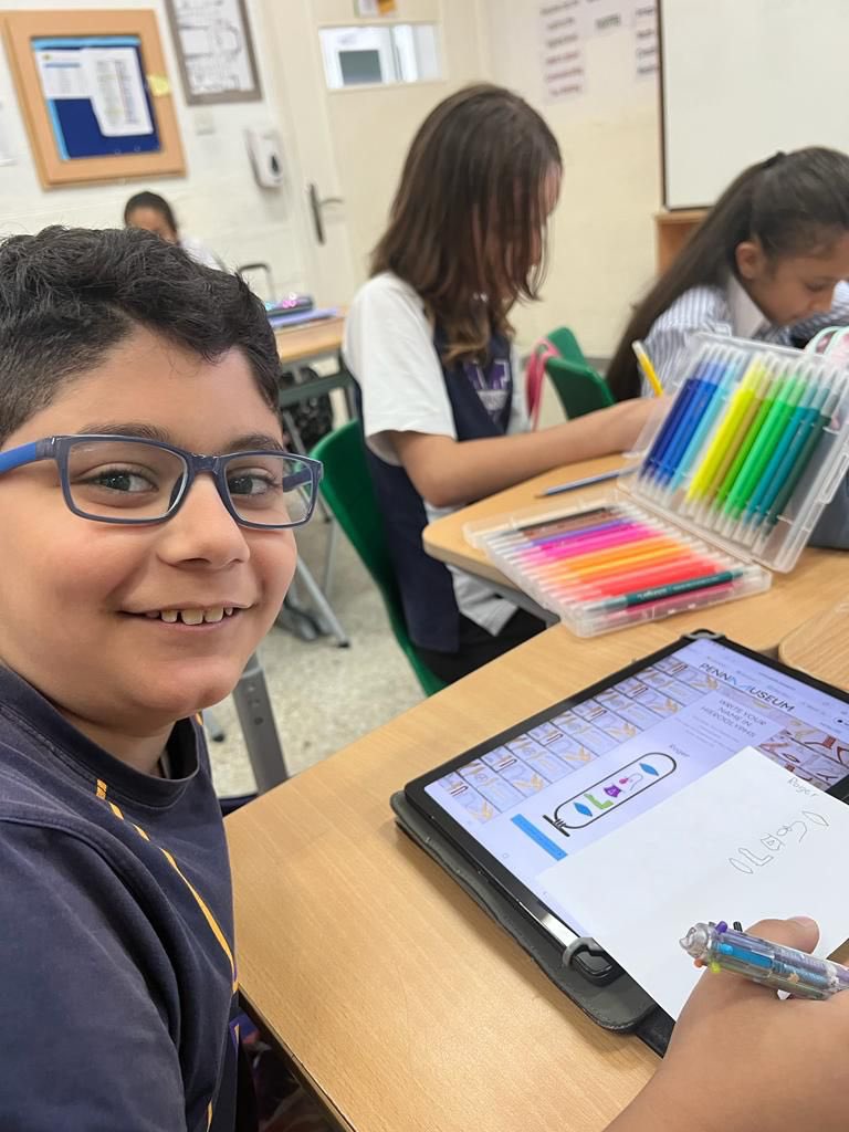 Mawakeb_Barsha's tweet image. Our G3 sts discovered the realm of hieroglyphics, the ancient Egyptian form of writing during social studies class. From decoding symbols to trying their hand at crafting hieroglyphs, the experience was an absolute delight! #WritingThroughHistory #HieroglyphicAdventures