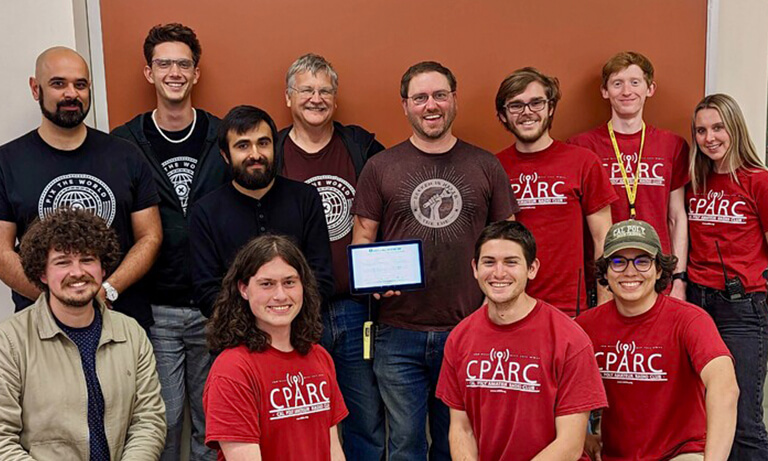 PolyEngineering's tweet photo. The Cal Poly Amateur Radio Club found its 2,000th amateur radio licensee in CSSE alumnus and iFixit CEO Kyle Wiens! CPARC has been licensing since 2009 and continues to help aspiring operators enter the hobby to this day. See the link below for more info!

https://t.co/lajGdYYLzi https://t.co/qnN2b1Zciy