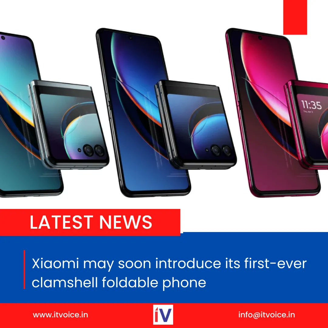 itvoice's tweet image. Reports indicate that the demand for foldable smartphones is increasing among consumers, leading to more smartphone manufacturers venturing into this segment. 
#FoldableSmartphones #Oppo #Vivo #SamsungGalaxyZFlip #Xiaomi #ClamshellFoldable #FlipFoldable #Rumors #SmartphoneMarket