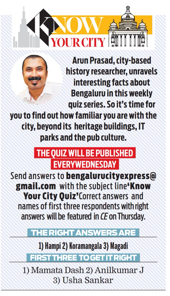 Check out the correct answers and winners of this week’s #KnowYourCity quiz