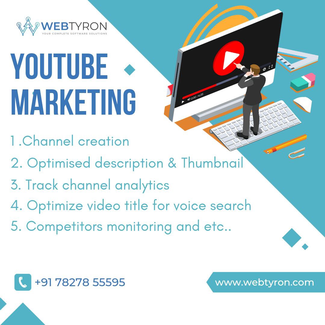 WebTyrone's tweet photo. 1/5: Optimize Your Channel ➡️ Use relevant keywords in your channel  name, description, and tags to attract your target audience.  #YouTubeMarketing #DigitalMarketing #WebTyron https://t.co/4Bb6YgyN5b