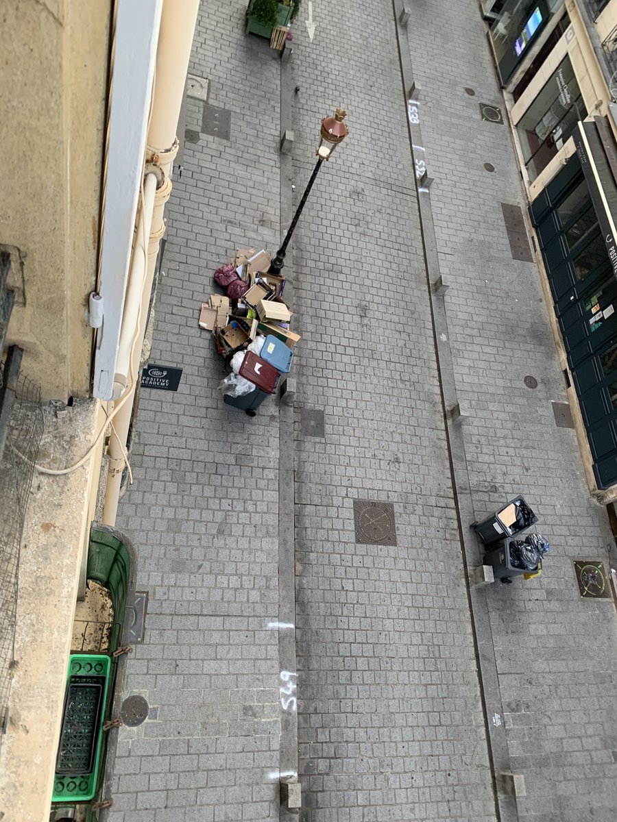 Bonjour ⁦@hugoclement⁩, vous qui prônez le véganisme, il faudrait déjà leur apprendre le tri sélectif. Le tas de poubelles vient d’un restaurant végane. Pour information, nous sommes jeudi et ce n’est pas le jour de ramassage du recyclage, poubelle bleue et autres.