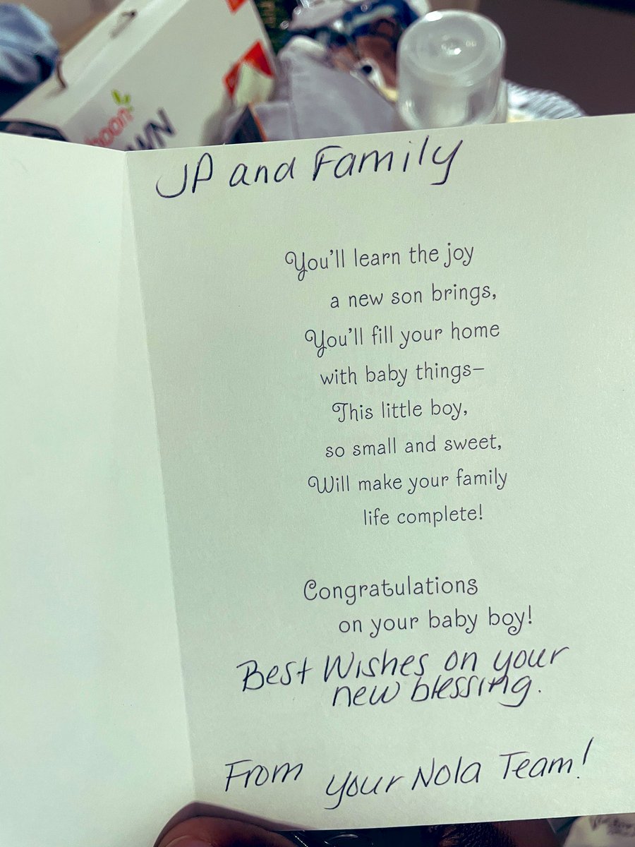 I regret to inform you, but my team is better than yours 😝! Truly overwhelmed by the love that team NOLA showered lil JP with! #SquadGoals #OhBoy #Blessed