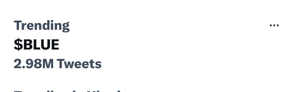 easyeight08's tweet photo. WE DID IT BOYS. 

$BLUE IS TRENDING

LET'S DESTROY THIS TWITTER 🫡 https://t.co/LUGyq2bD3K