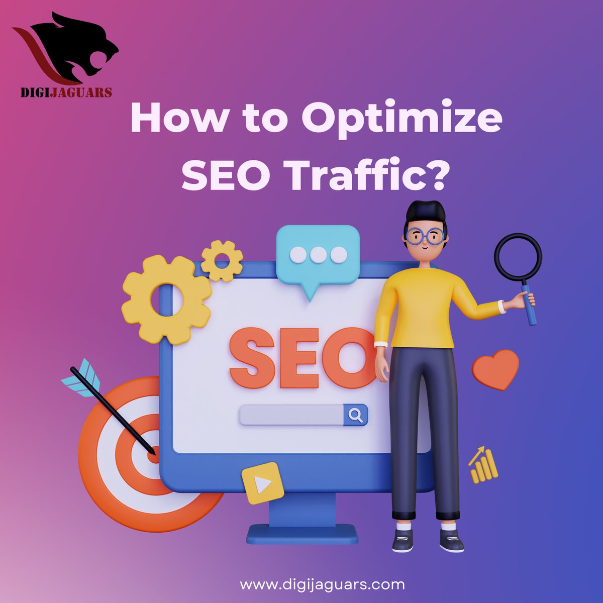 Search engine optimization (SEO) is a crucial online marketing strategy in building and driving traffic to your website.
'Visit our website to know more:
digijaguars.com
.
.
#SEO #seooptimization #seoexperts #digijaguars