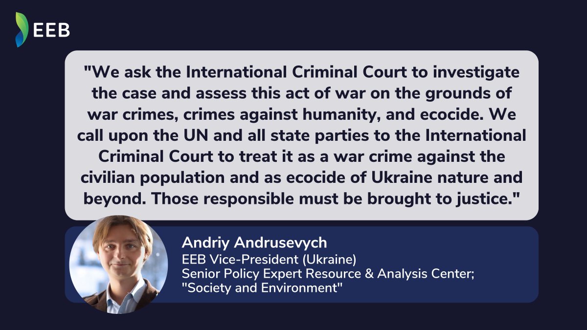 Green_Europe's tweet image. Russia&apos;s latest act of aggression has cut off drinking water supplies.

It jeopardises farmland.

It risks polluting large areas of water with sewage, chemicals and fuels.

It compromises the safety of #ZaporizhzhiaNPP. 

It threatens #DniproRiver and Black Sea ecosystems.