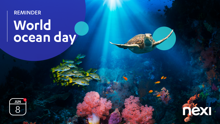 nexigroup's tweet photo. Digital Payments also help protecting our Planet. We invest in producing cards with recycled plastic from the ocean and we support our customers in being more aware about the carbon footprint of their purchases, because every little action helps. 

#WorldOceanDay #Digitalpayments https://t.co/LOk3X4fBu1