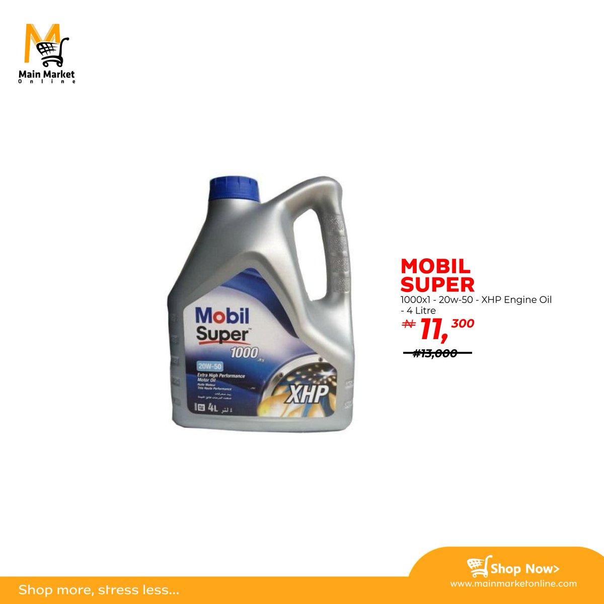 MainMarket's tweet photo. Enhance your engine's performance with Mobil Super 1000X1 20W-50 XHP Engine Oil! Ensures superior protection and lubrication for your engine. Available now on MainMarketOnline. Give your vehicle the care it deserves.
#MMO #MainMarketOnline #OnlineShop #Ecommrece #ShopNow https://t.co/zOwwWy38qj