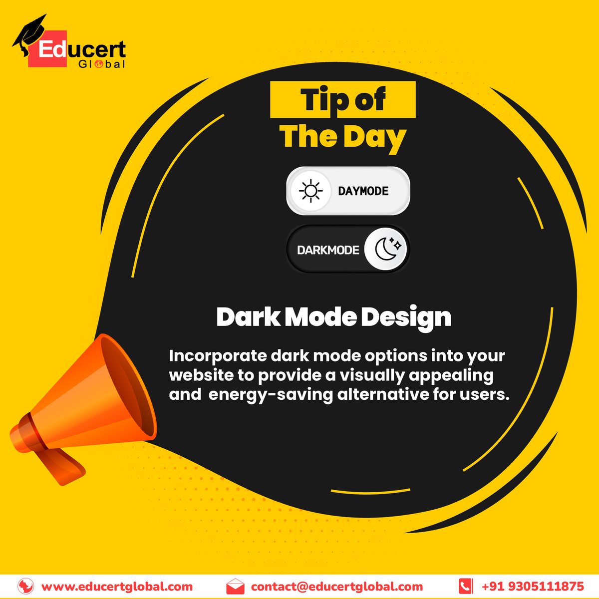 educert_global's tweet photo. #tipoftheday #TIPS #tipsforwebsite #digitalmarketingtraining #digitalmarketingcourse #digitalmarketingskills #learndigitalmarketing #DigitalMarketingCertification #webdesign #WebDevelopment #responsivedesign https://t.co/suXBZRQKfN