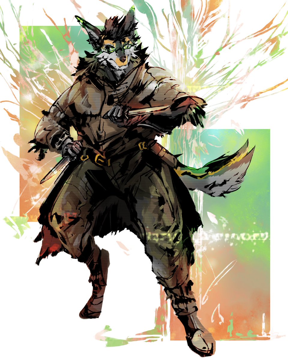 Lepton but with Vinland Saga vibes 

Finally managed to get a <a href="/sirspacedragon/">Sir Space Dragon</a> comm after multiple attempts, and holy shit this piece immediately jumped to one of my all time favourites