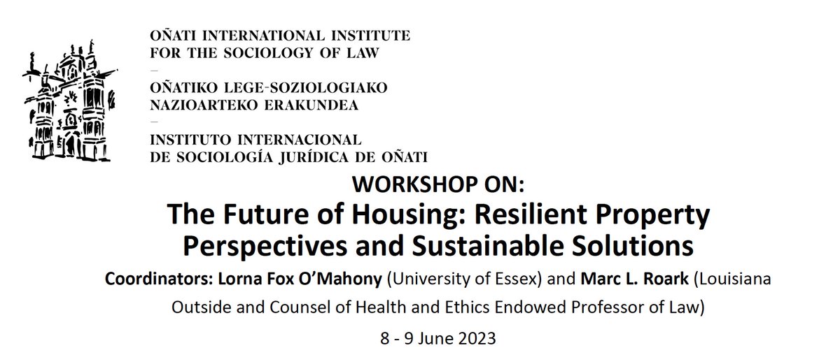 koldo_casla's tweet image. Euskal Herrian bueltan ☺️ Excited to be in Oñati to discuss resilient property, adequate housing and the added value of human rights. @IISJOnati Workshop convened by @OMahonyFox & @MarcLaneRoark Thanks for the invitation!