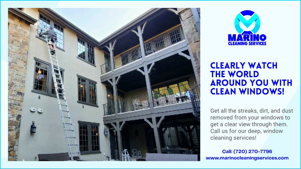 #WindowCleaningServices In #Aurora 

Marino Cleaning Services is here to bring back the clarity and shine to your windows, enhancing the beauty of your home or office.

☎️: (720) 270-7796
🌐: marinocleaningservices.com/aurora-window-…

#MarinoCleaningServices #SparklingWindows #ProfessionalService