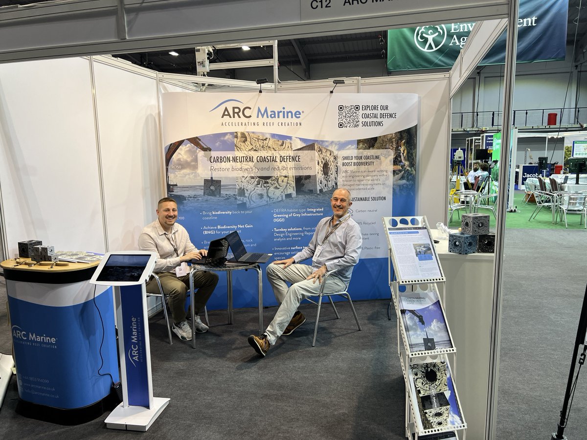 Meet #ARCMarine at @floodandcoast 2023! Drop by our booth and find out about our rugged #carbonneutral #coastaldefence options.
 
They’ll help you meet rapidly advancing environmental targets, by restoring #biodiversity and reducing #emissions for your project.