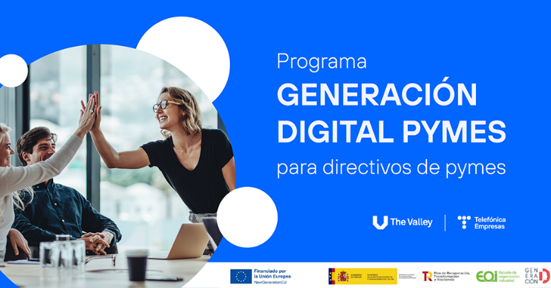 TE_empresas's tweet photo. 📣Fórmate gratis para digitalizar tu empresa

Generación Digital Pymes ofrece a directivos de pequeñas y medianas empresas españolas.

+ Info. 👇

#NextGenerationEU #PlanDeRecuperación #FondosEuropeosyTelefónica