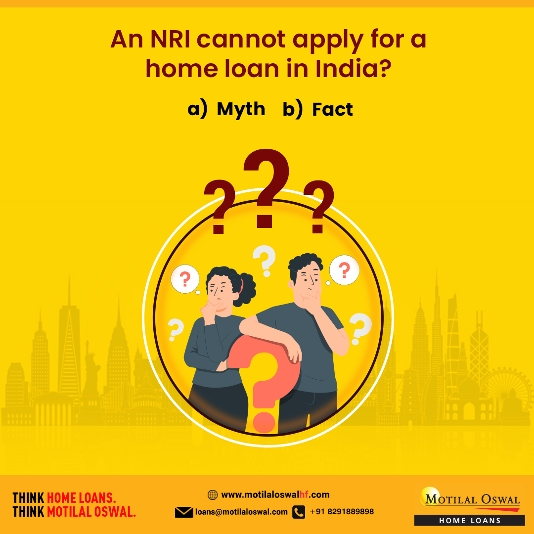 Quiz time📢 
an NRI cannot apply for a home loan in India?  

1)Follow us 
2)Tag Your Friends 
3)Comment below the right answers  
#ThinkHomeLoansThinkMO #quiz #quiztime #MOHF #Staytuned #MotilalOswalHomeLoans 

#Follow us on our #SocialPlatforms!