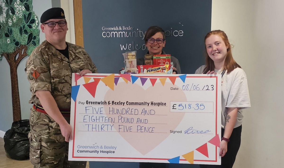 £518.35 raised and presented to @gbchospice by the Cadets and CFAVs of @10selacf over the last weekend.. Amazing Achievement Great Cause! @GLSEACF