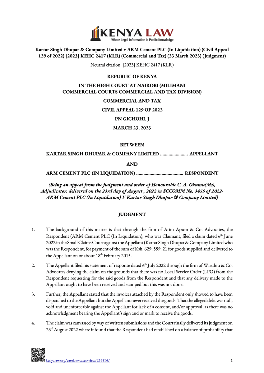 Lexserve Trust on Twitter "The Kenyajudiciary High Court holds that