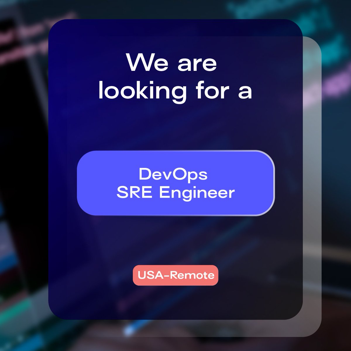 We are looking for a 'DevOps SRE Engineer'!

#pofft
#Hibrit
#YeniİşGezegeni
#İşYaşamDengesi
#işilanı
#jobadvertisement
#Freelance
#remote
#worldwide
#devopsengineer
#sre