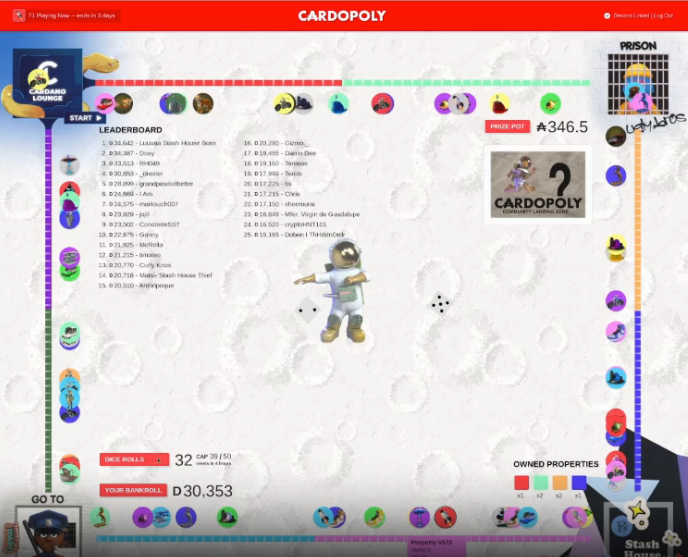 🕹️ We just listed <a href="/cardopoly/">Cardopoly</a> on our Arcade Portal!

🎲Join the ultimate board game revolution!

🌟 Compete against CNFT degens from around the globe and vie for ADA and Tokens!

⚡️Get your NFT game piece and start your Cardopoly journey!

app.splash.club/arcade

#SplashTokenClub