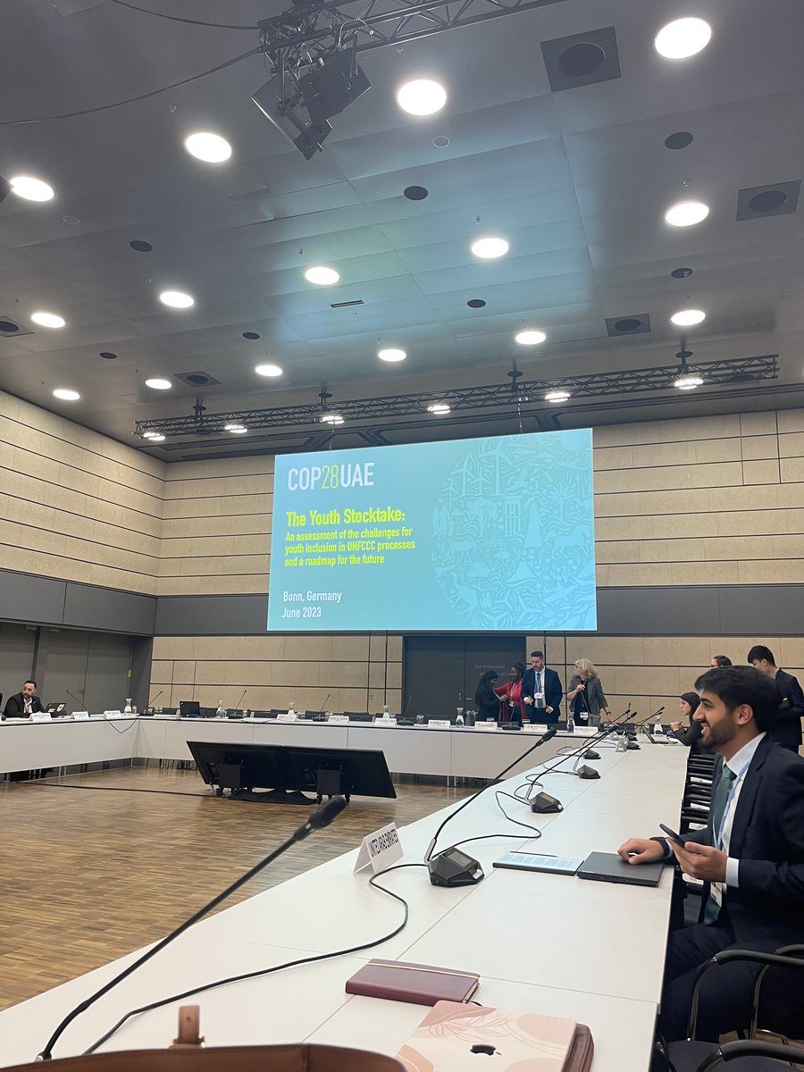 axellebodwell's tweet photo. Currently attending the Youth Stocktake. Ensuring the inclusion of the youth as we are the group most impacted by climate change
 #COP28 #SB58 https://t.co/L9BtvQeslh