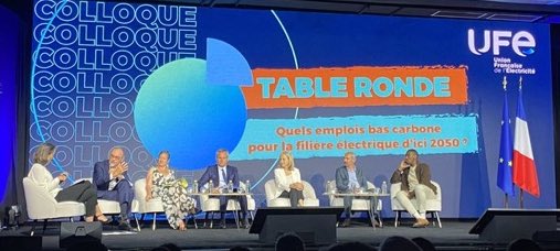 Very timely roundtable at the #ColloqueUFE about  the competences needed for the #EnergyTransition, considering the 2023 🇪🇺 #YearsofSkills and #NZIA

The #power industry must be an attractive place for skilled youth in #energy, #data, #cybersecurity, #emobility and even #welding