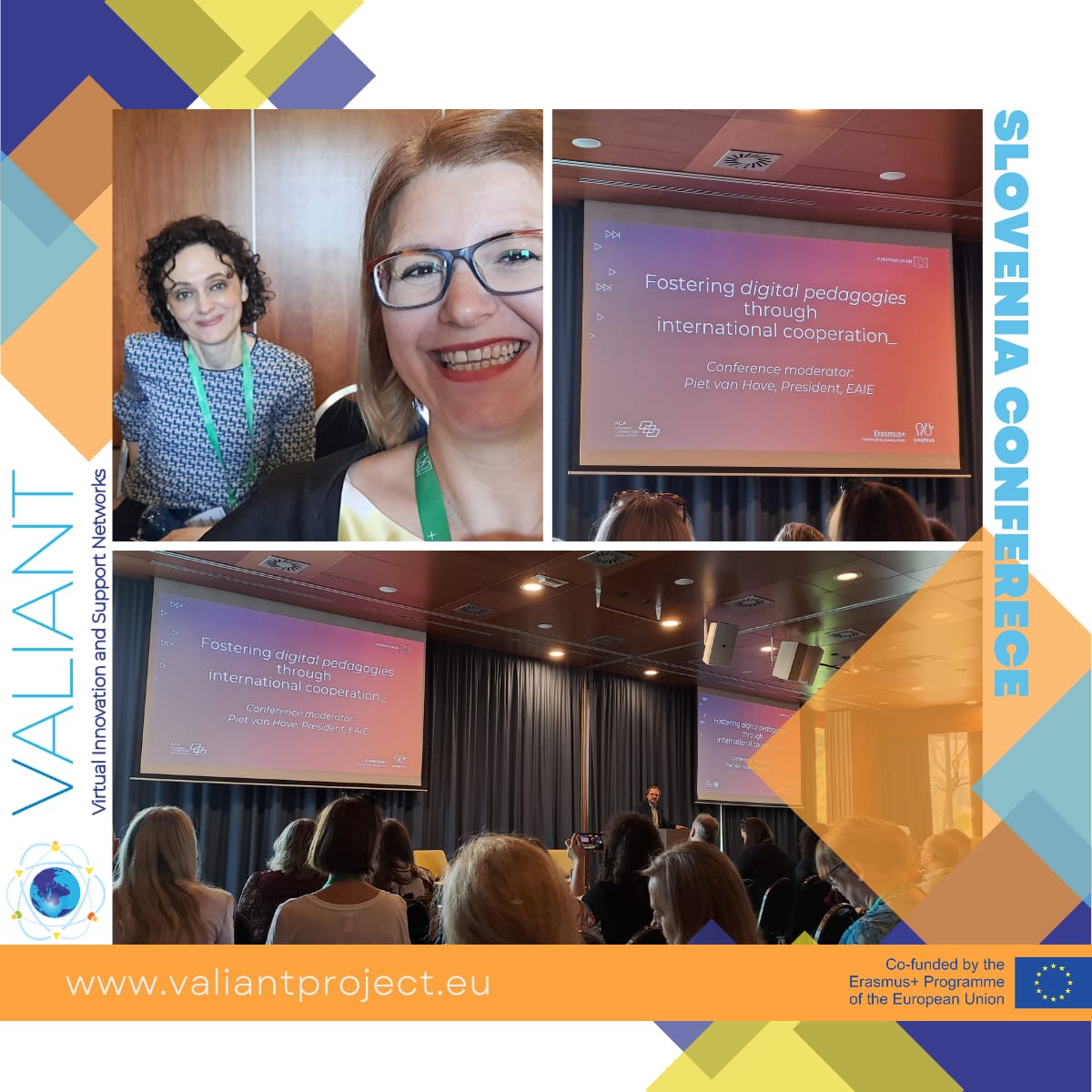 Team members <a href="/petrabevek/">Petra Bevek</a> and Laura Torres promoting the <a href="/ValiantProject/">VALIANT project</a> project at the <a href="/ACASecretariat/">ACA - Academic Cooperation Association</a> event on fostering digital pedagogies in beautiful Bled, Slovenia today.