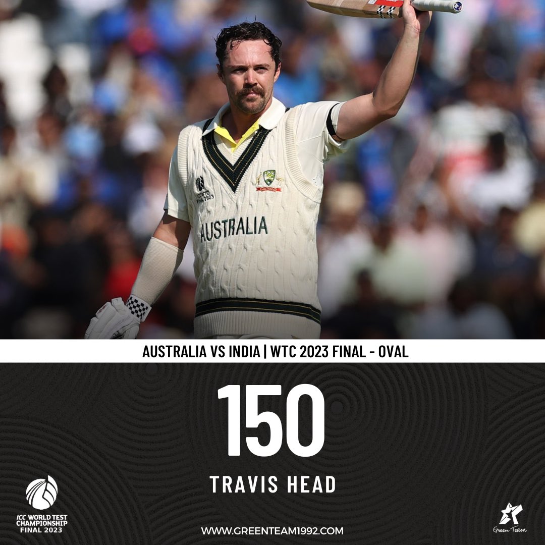 1️⃣5️⃣0️⃣ for Head! 👌

Travis Head adds to his overnight score of 146 to get his 4th Test 150! 🔥 

Can he convert this effort into his maiden Test Double Century? 🤔 

#Cricket | #WTC23 |  #GreenTeam | #OurGameOurPassion | #KhelKaJunoon