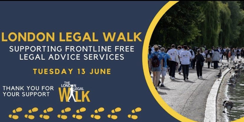 Join us on #LondonLegalWalk, June 13. We're marching 10km with the Lord Chief Justice to support vital legal services. Help us make a difference, sponsor us here: londonlegalsupporttrust.enthuse.com/pf/laurus-law-… #LegalWalk #SupportAccessToJustice